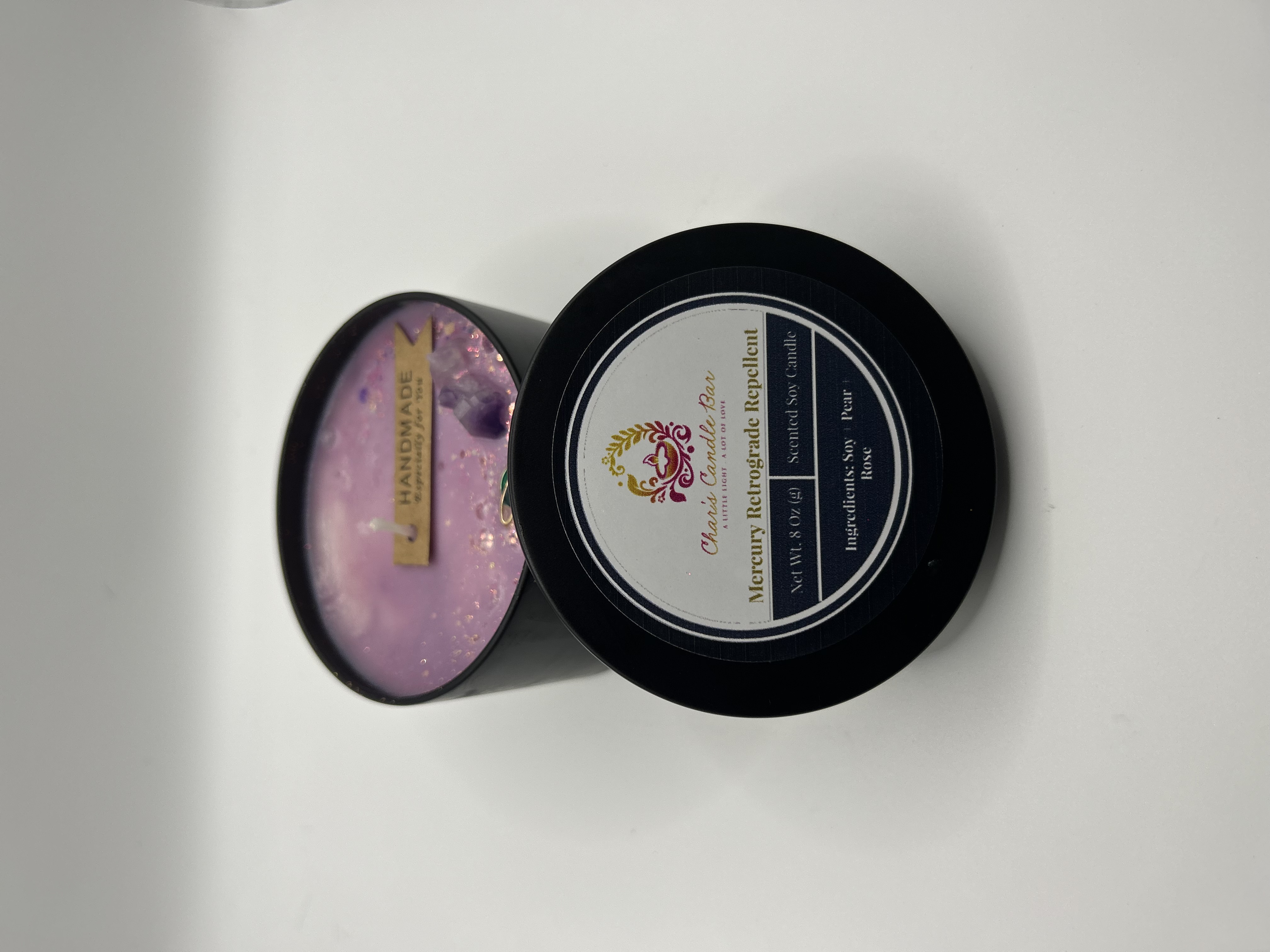 Hand-poured candle making process